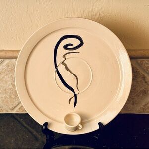 Pottery Art Wall Hanging - Coffee Cup on Plate by Renowned Artist “Broski”